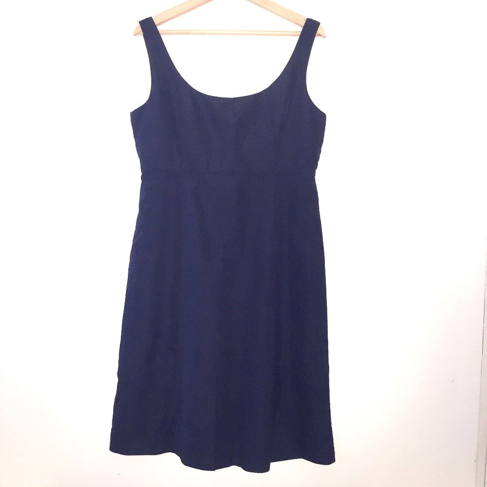 J Crew A-line Sleeveless Navy Blue Dress 14